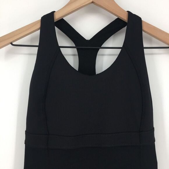 Lululemon Tank Top Womens 4 Black Run Fast Track Cutout Racerback Active Gym #B - Picture 4 of 9
